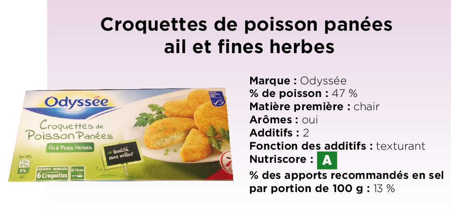 Poissons panés : croquettes de poisson ail et fines herbes - adhérents