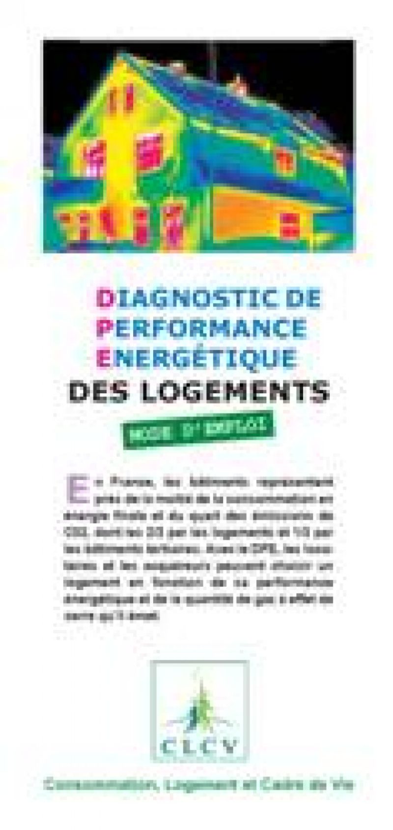 Diagnostic de performance energétique des logements