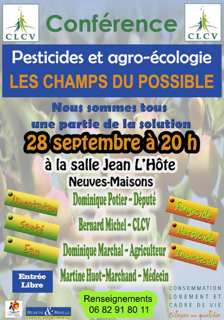 Conférence CLCV Neuves Maison Pesticides
