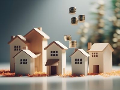 maquettes maison pièces de monnaies