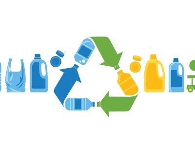 cercle de Moëbus bouteilles en plastique