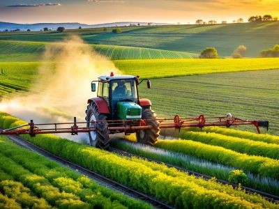 tracteur dans un champs