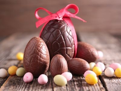 oeufs en chocolat ruban