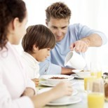 petit déjeuner en famille