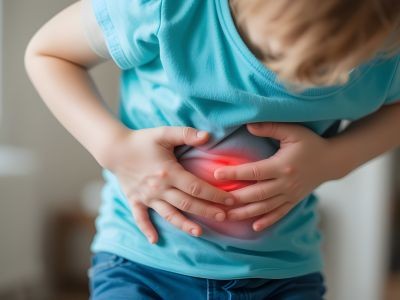 femme qui se tient le ventre