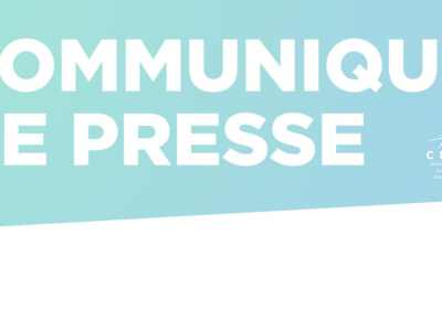 communiqué de presse écrit sur un fond de couleur et logo de la CLCV