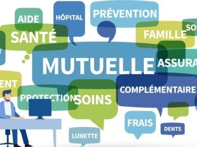 dession d'un homme assis devant une table sur laquelle est posé un ordinateur portable. au dessus de lui des bulles de band dessinée avec des mots à l'intérieur