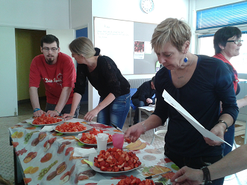 Dégustation fraises tomates à Saint-Omer 62