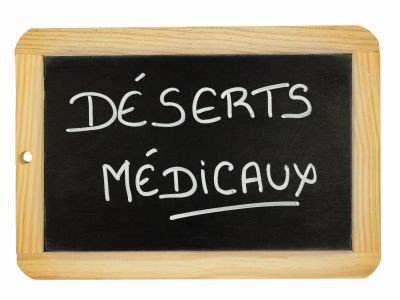 ardoise avec les maux déserts médicaux