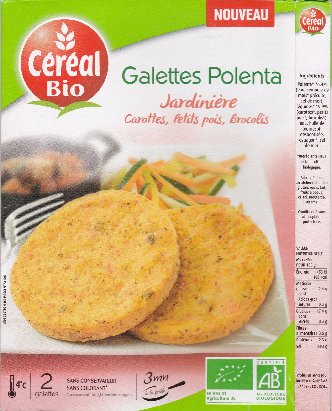 cerealbio polenta liste des ingredients